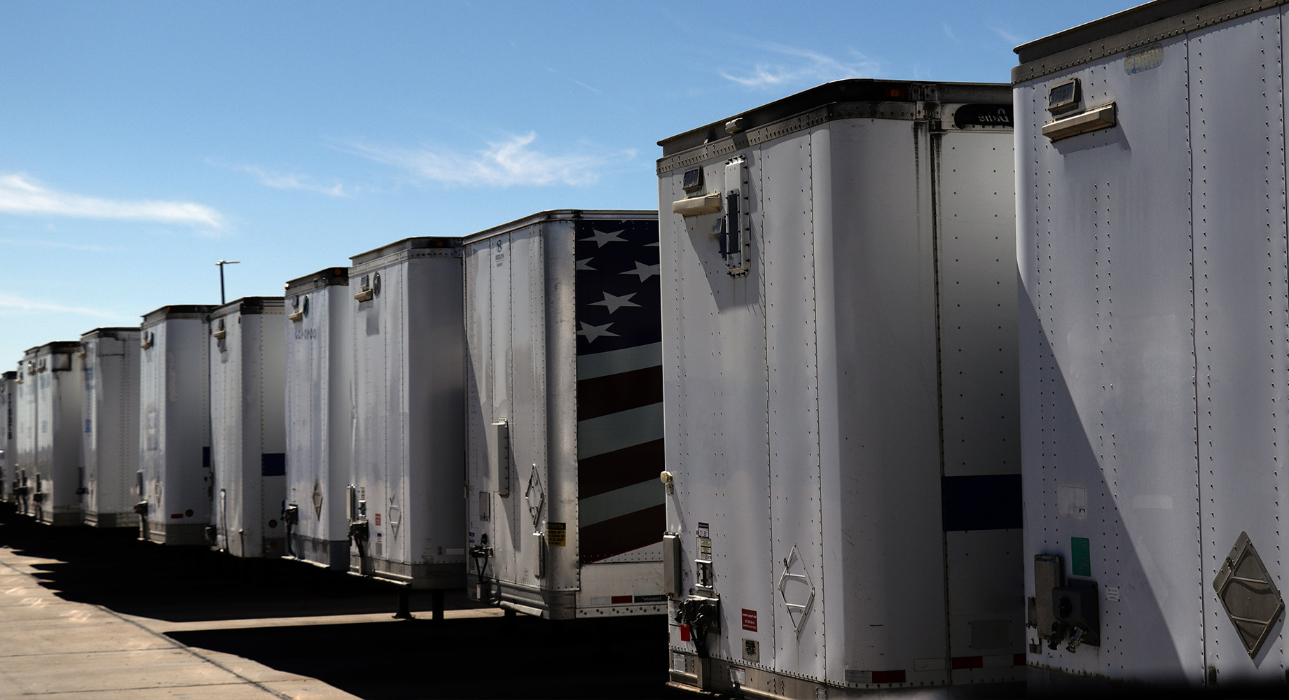 Trailers waiting to be loaded