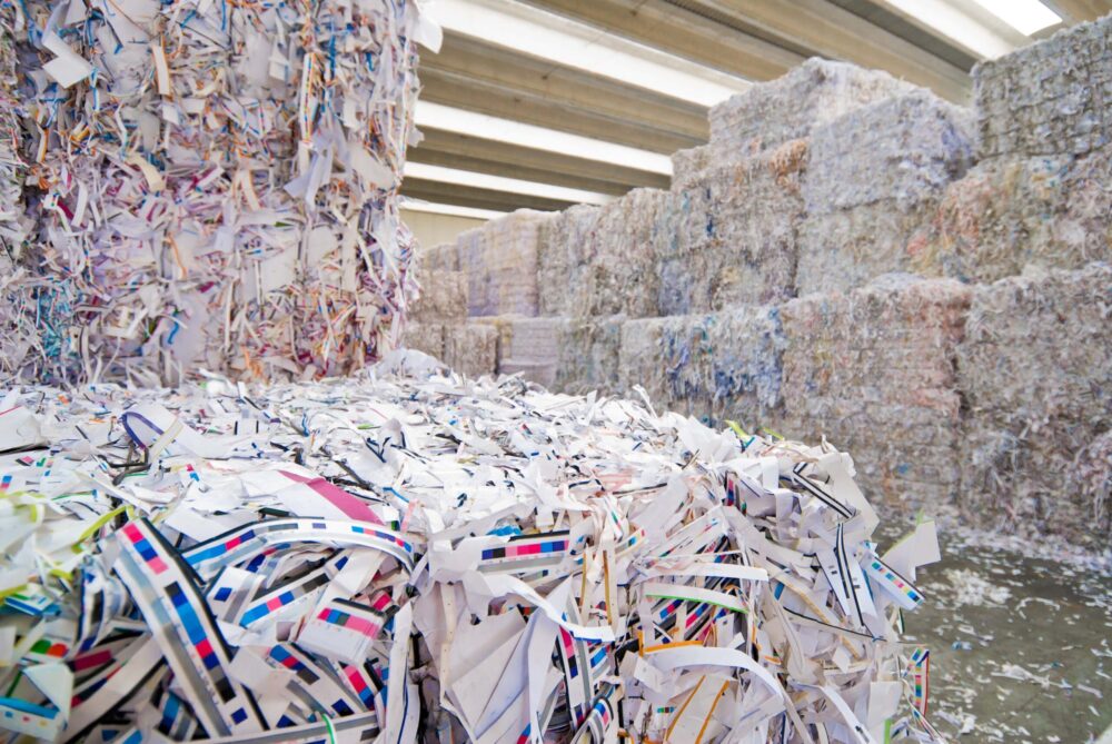 reciclaje de papel usado