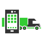 camión de teléfono inteligente móvil