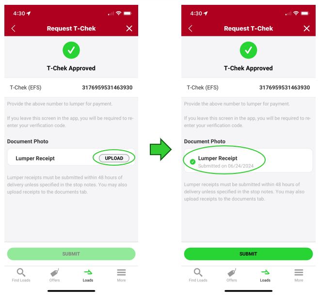 Téléchargement du reçu forfaitaire dans CoyoteGO pour les transporteurs mobiles