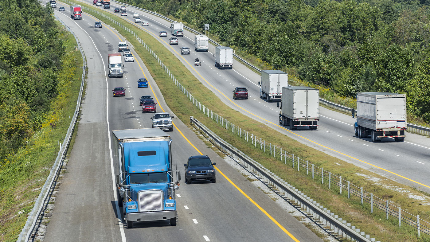 truck on highway