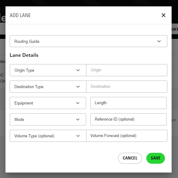 ajouter un menu contextuel de voie