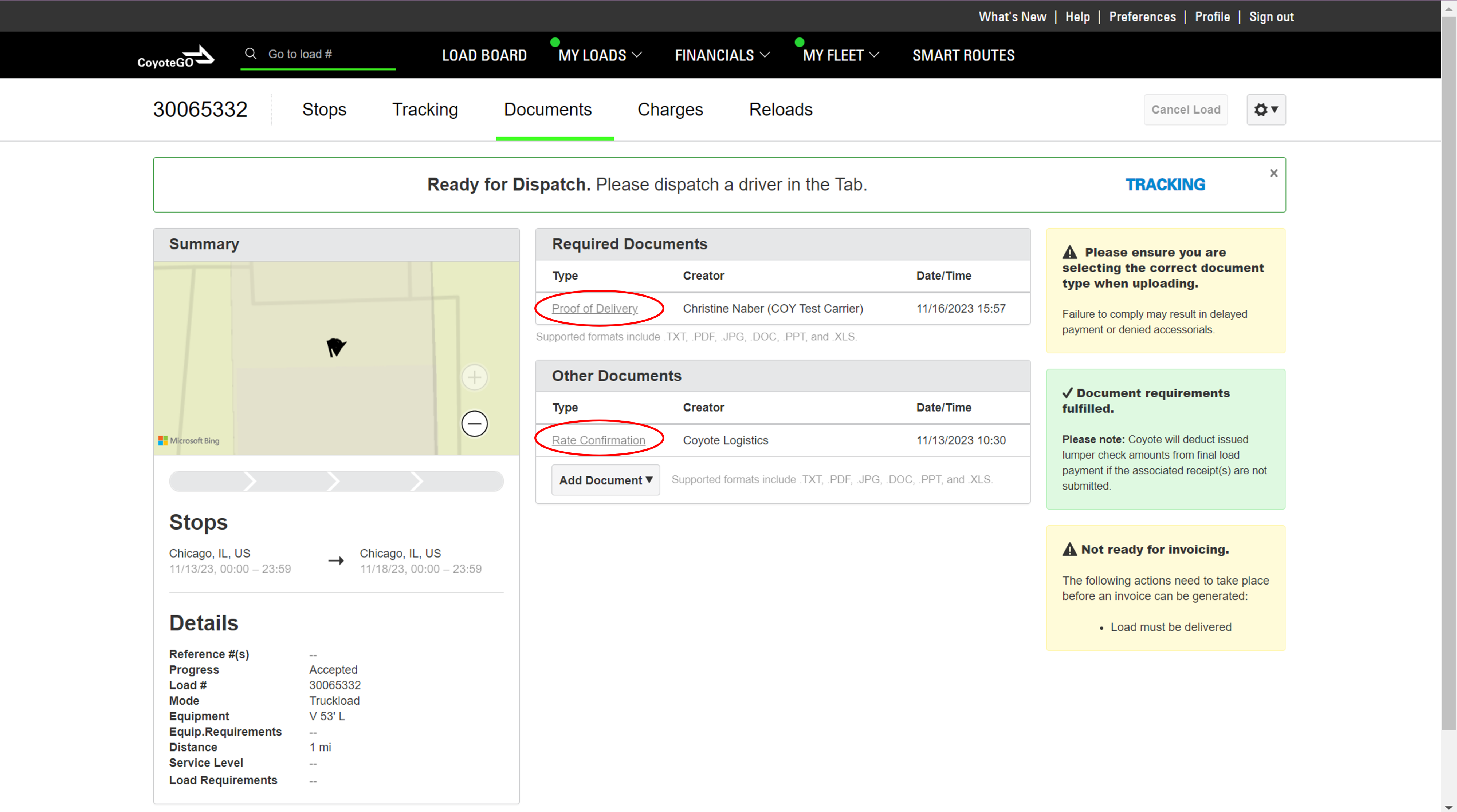 Downloading documents disabled in CoyoteGO