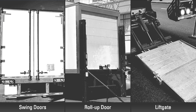 Swing doors vs. roll-up door vs. liftgate