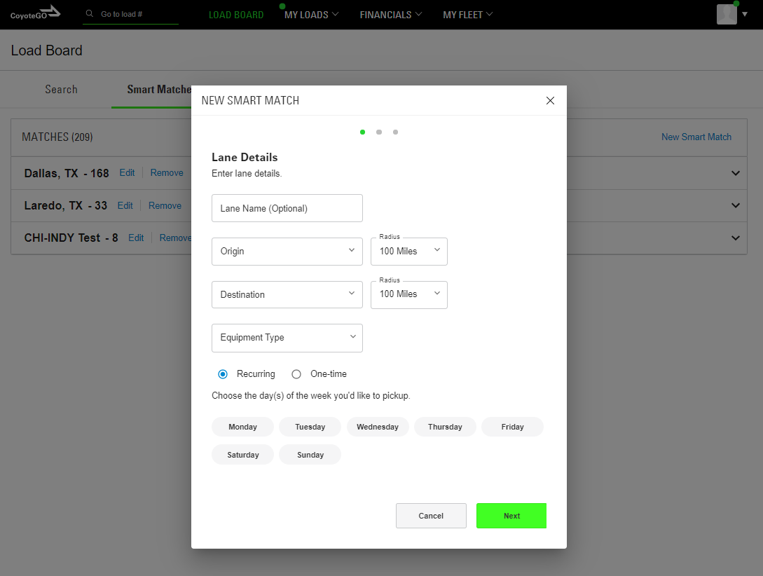 New smart match lane details