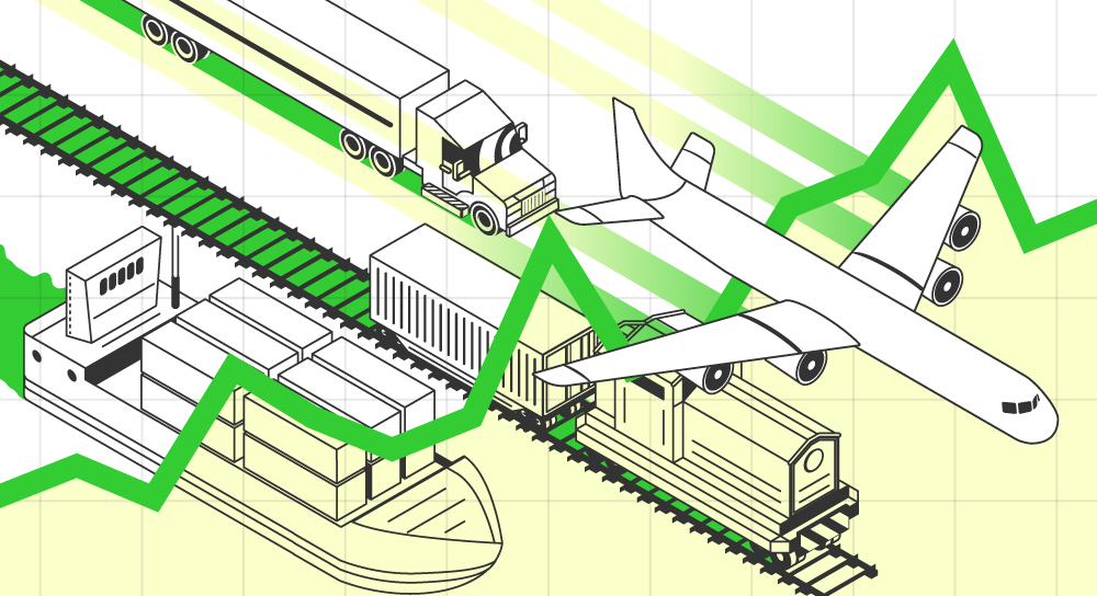 gráfico de transporte multimodal