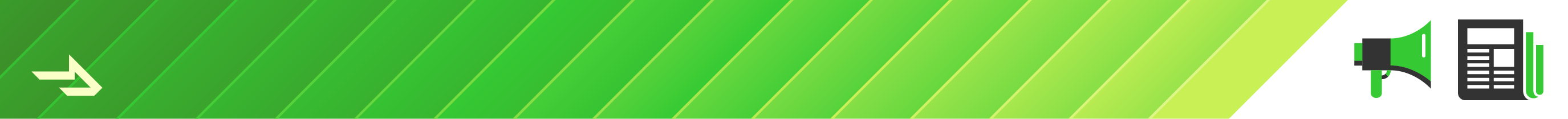 Green banner graphic for trending news